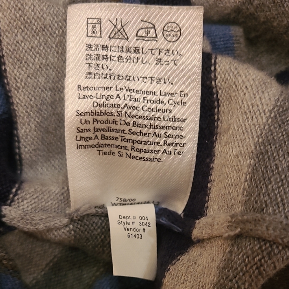 Eddie Bauer Men's Crewneck Sweater - Sz XXL Blue/gray Stripes - Picture 8 of 8